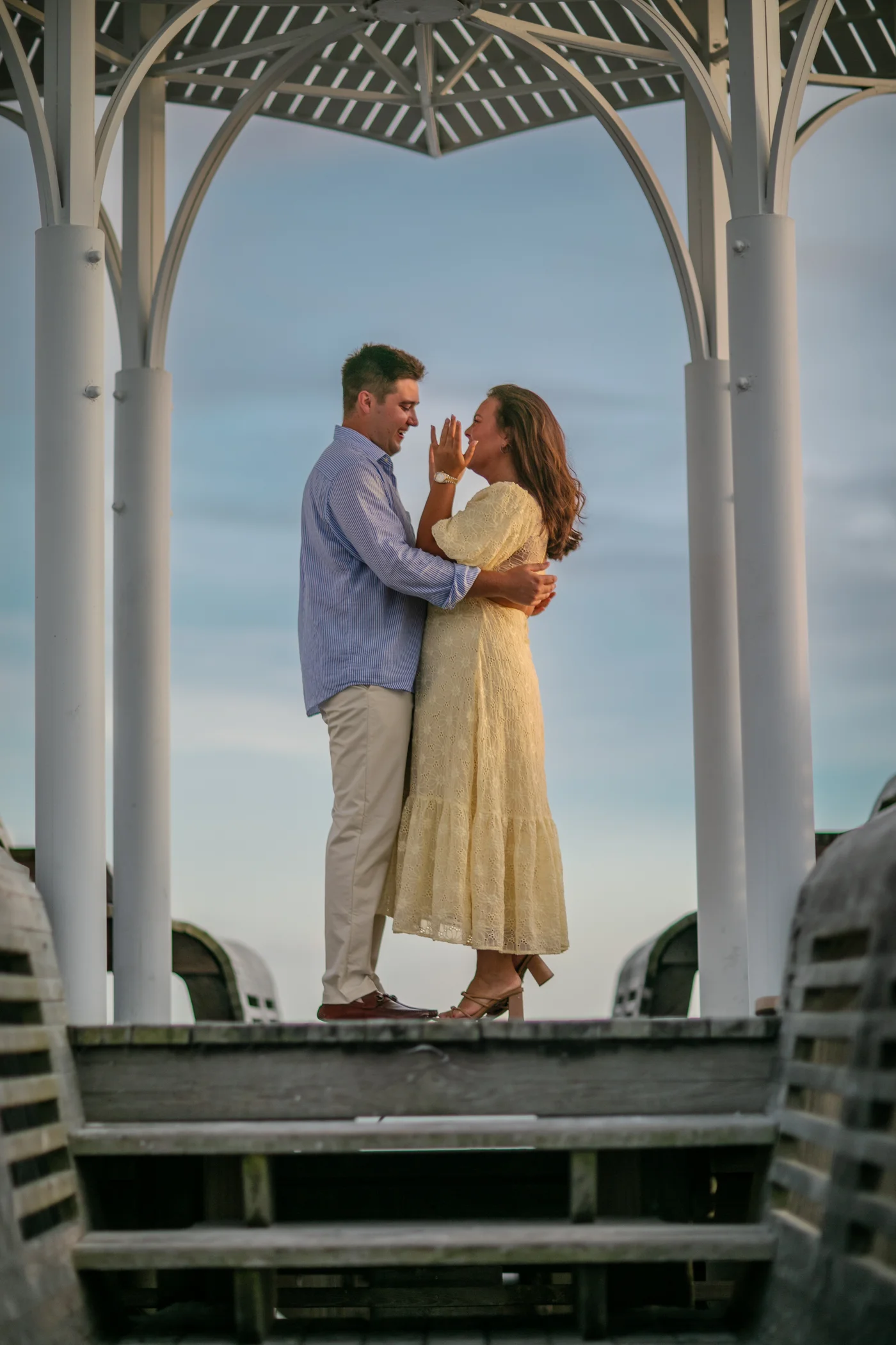 Ed Gutentag Photography — engagement session at sunset gazebo, Panama City Beach, Florida