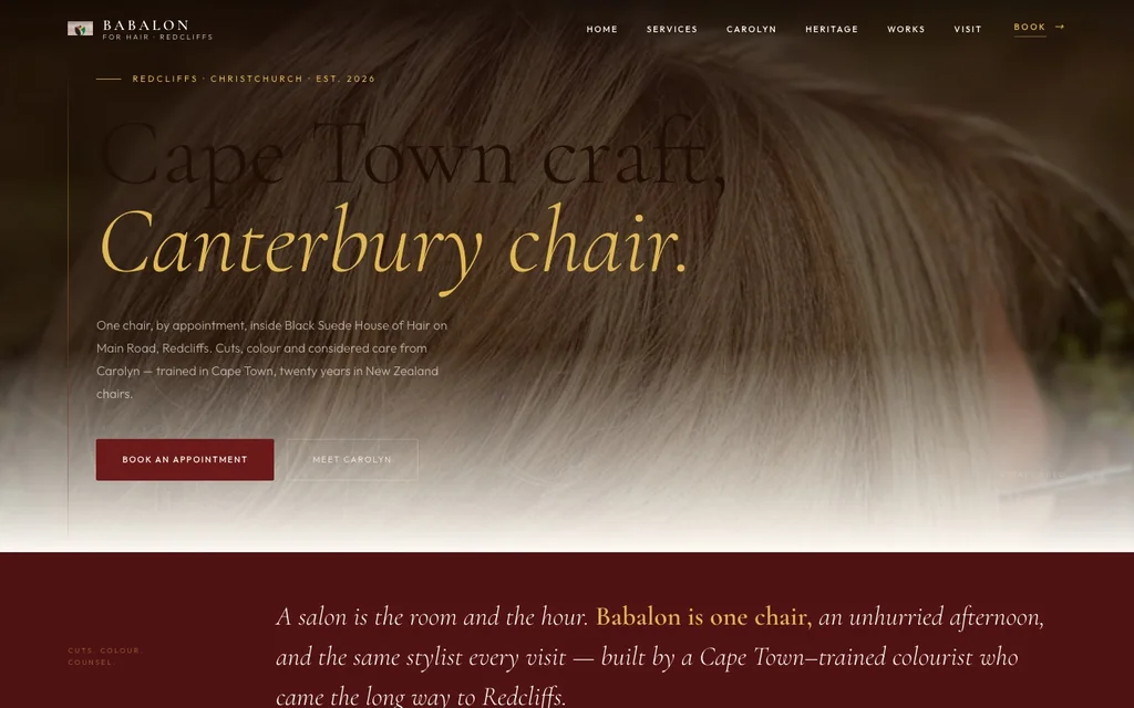 babalonforhair.co.nz — live — desktop