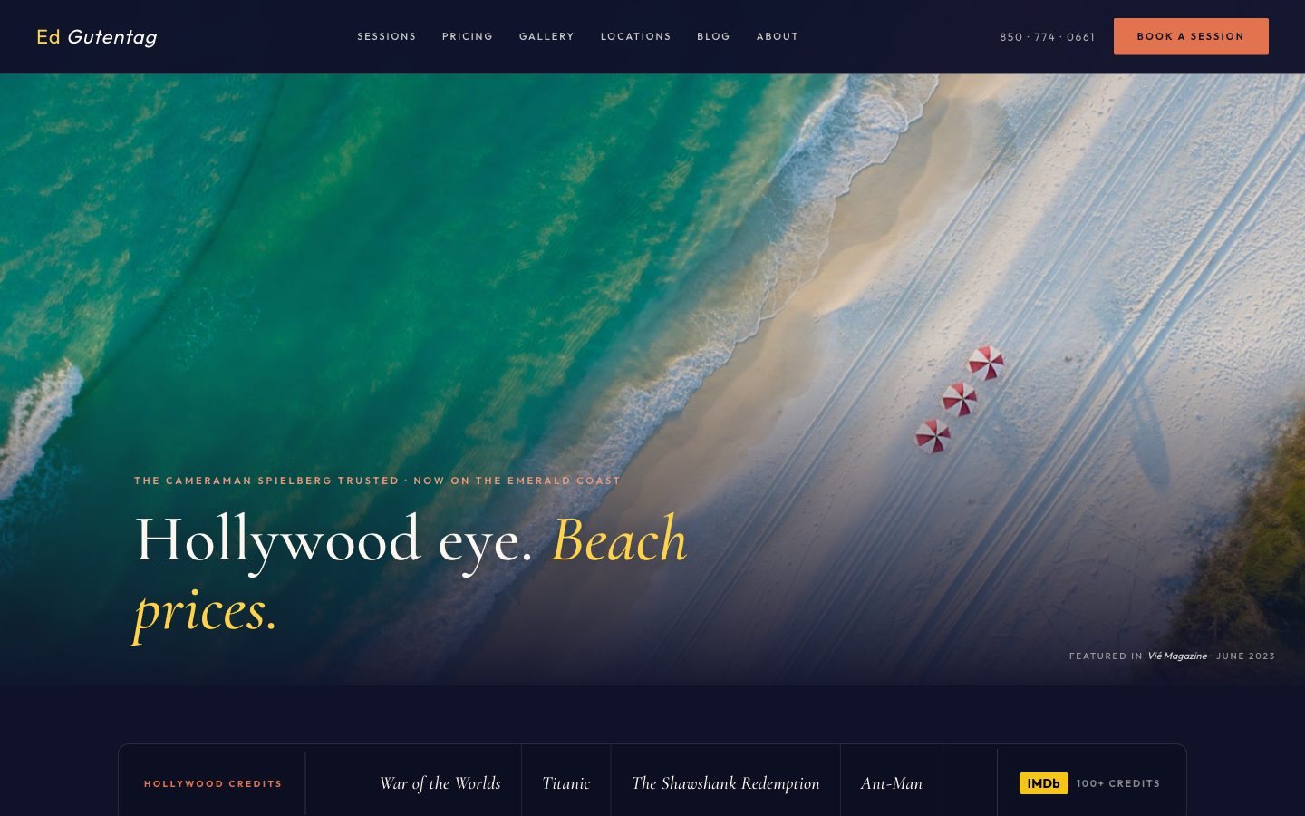 Ed Gutentag Photography website, built by Seventh Avenue Media